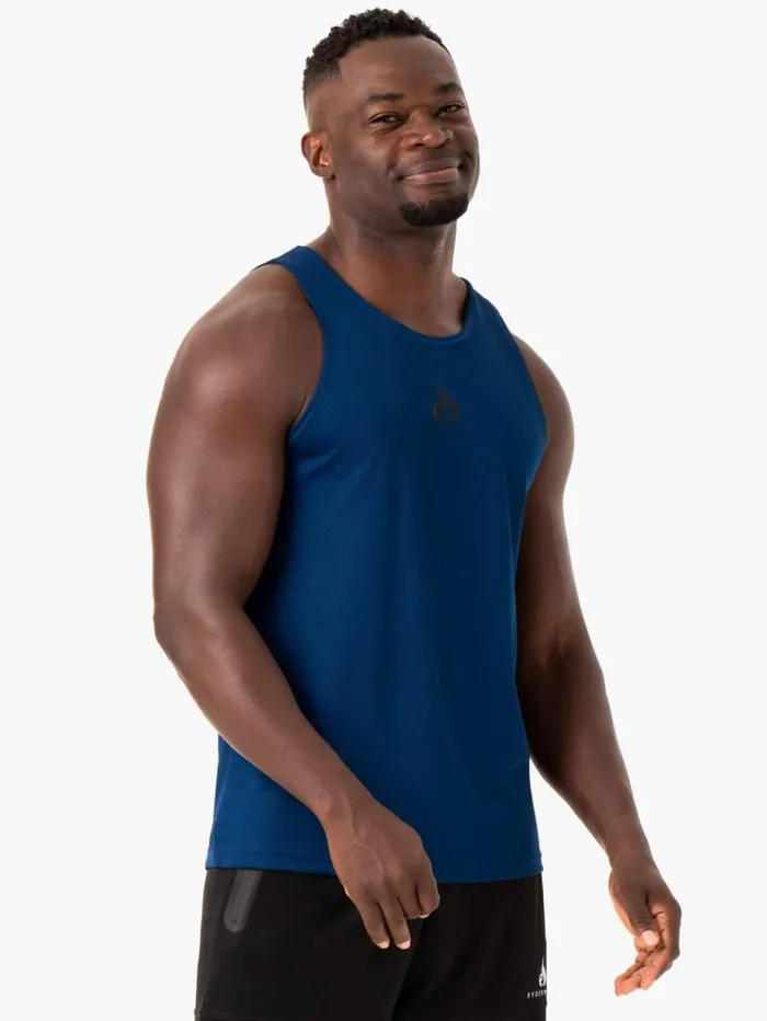 Tanks Mens Ryderwear Heighten Mesh Regular Tank Blue
