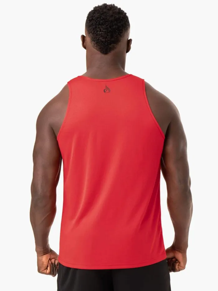 Tanks Mens Ryderwear Heighten Mesh Regular Tank Red