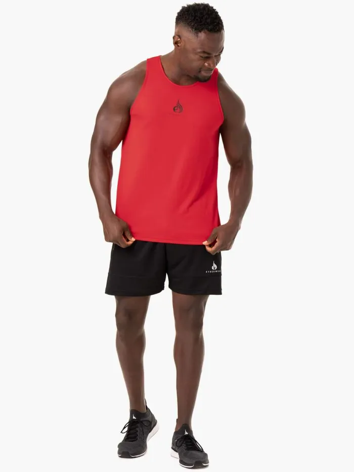 Tanks Mens Ryderwear Heighten Mesh Regular Tank Red