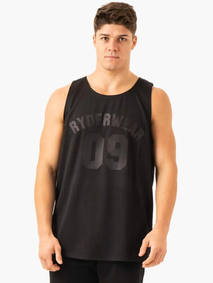 Tanks Mens Ryderwear Heritage Jersey Black