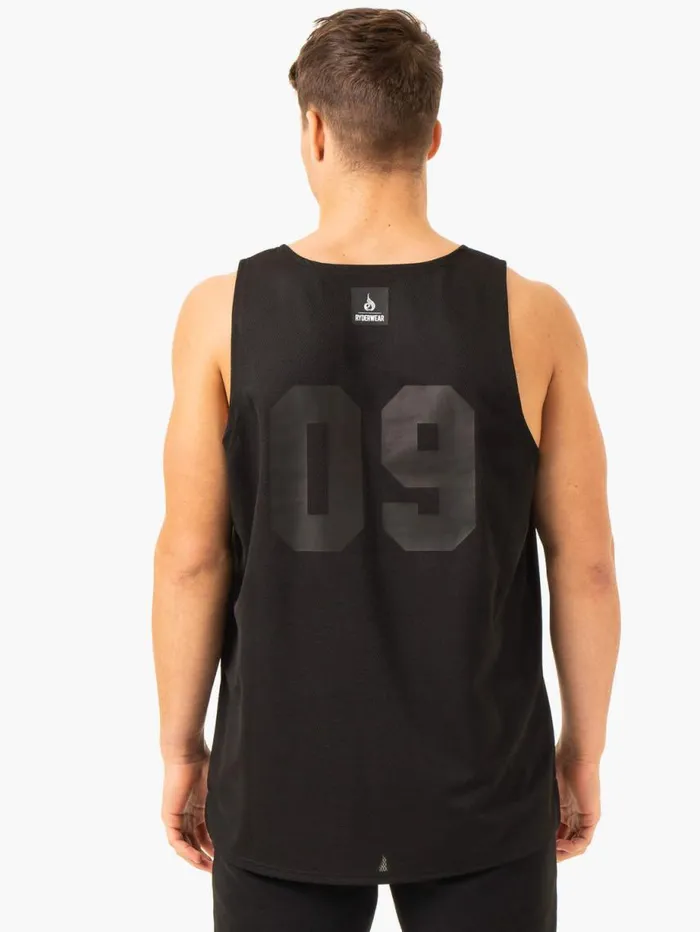 Tanks Mens Ryderwear Heritage Jersey Black