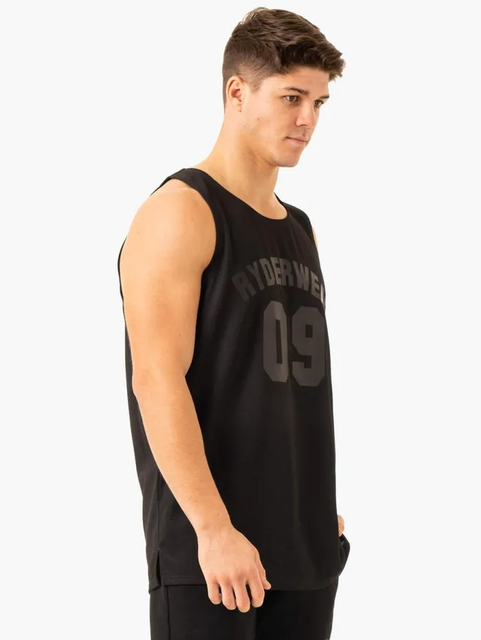 Tanks Mens Ryderwear Heritage Jersey Black