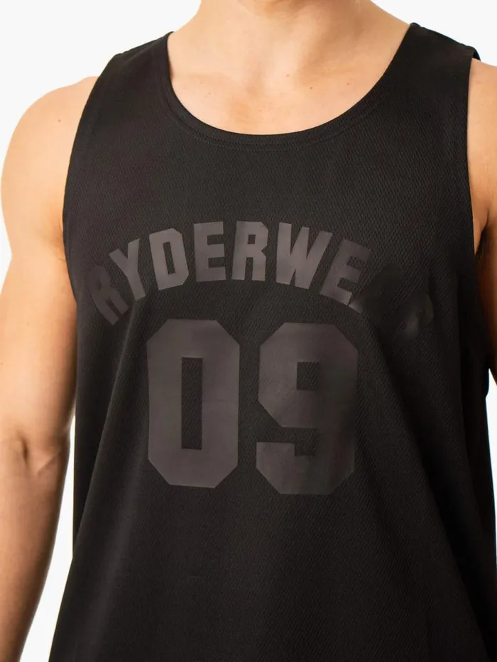 Tanks Mens Ryderwear Heritage Jersey Black