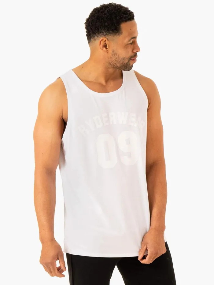 Tanks Mens Ryderwear Heritage Jersey White