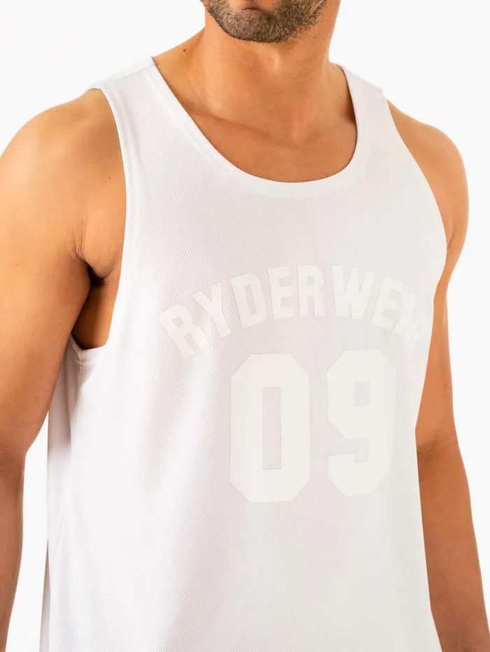 Tanks Mens Ryderwear Heritage Jersey White