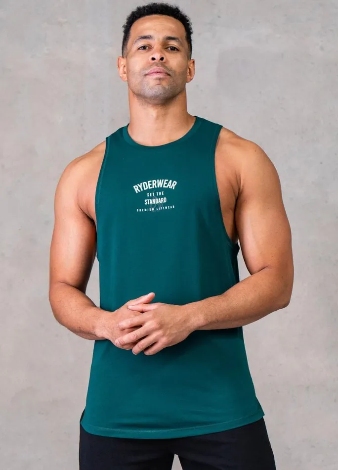 Tanks Mens Ryderwear Legacy Drop Armhole Tank Emerald