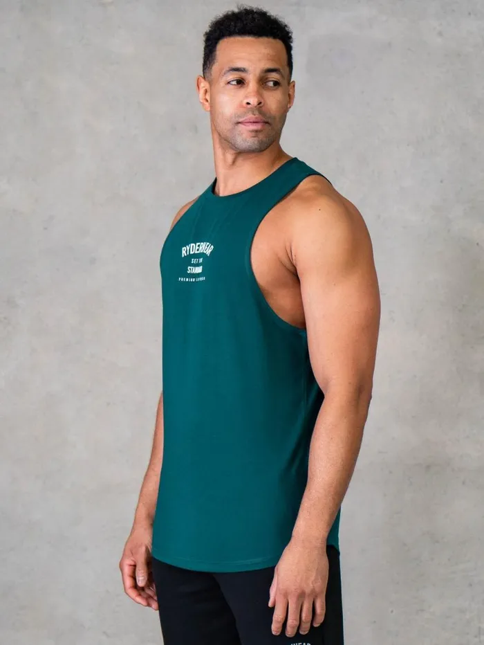 Tanks Mens Ryderwear Legacy Drop Armhole Tank Emerald