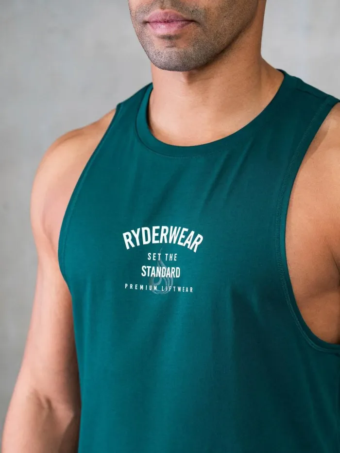 Tanks Mens Ryderwear Legacy Drop Armhole Tank Emerald