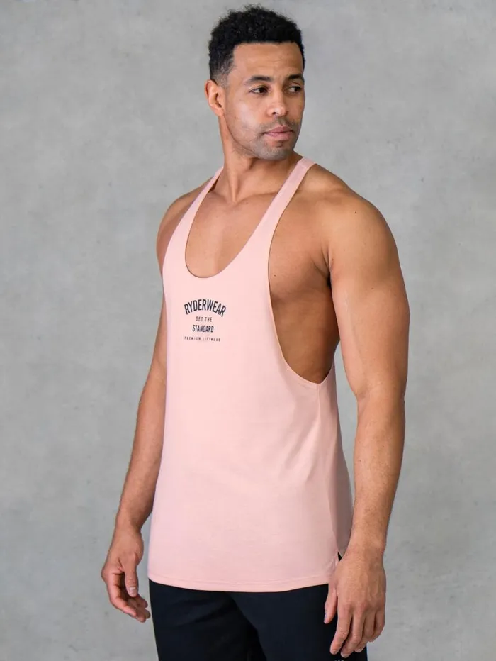 Tanks Mens Ryderwear Legacy Stringer Faded Pink