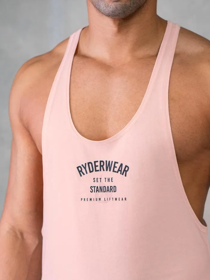 Tanks Mens Ryderwear Legacy Stringer Faded Pink