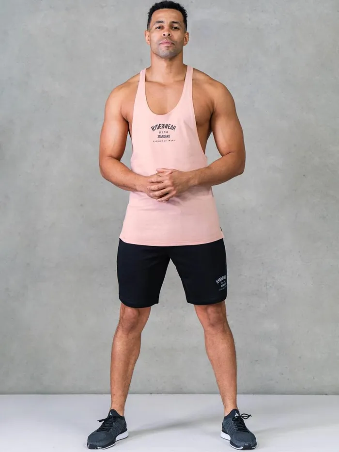 Tanks Mens Ryderwear Legacy Stringer Faded Pink