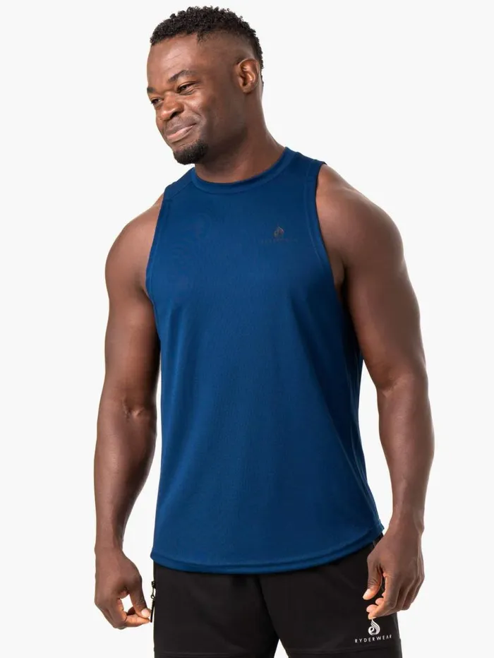 Tanks Mens Ryderwear Lift Mesh Tank Blue