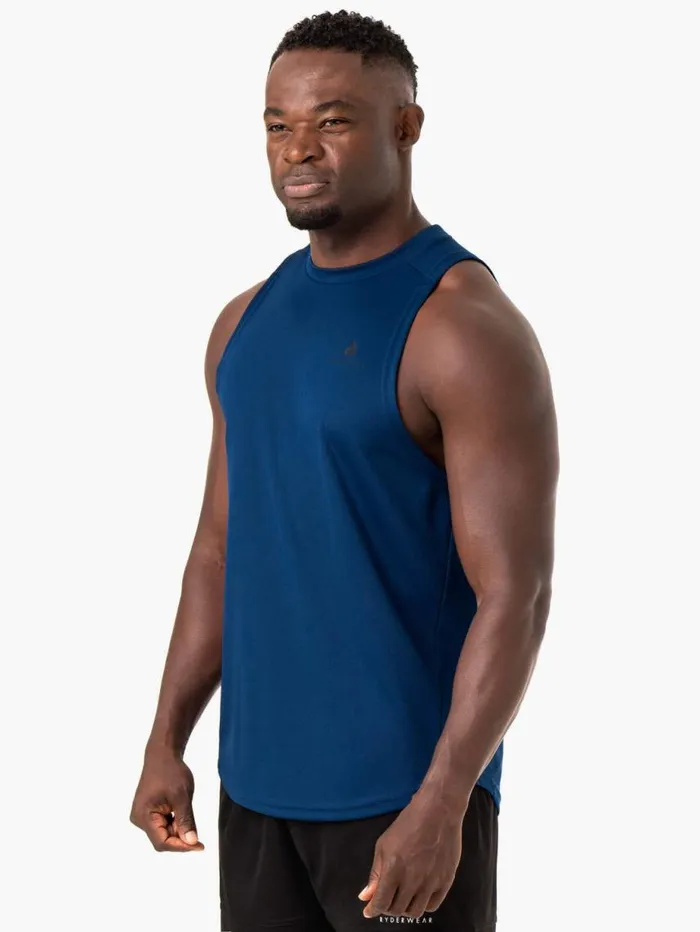Tanks Mens Ryderwear Lift Mesh Tank Blue