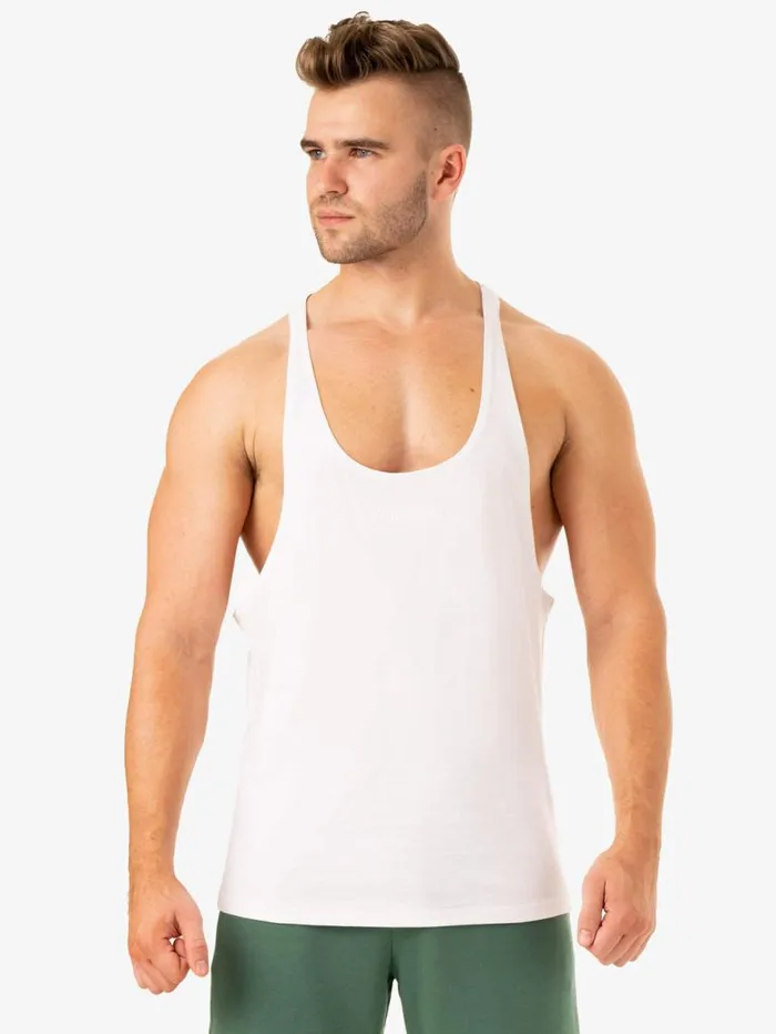 Tanks Mens Ryderwear Limitless Stringer TBack White