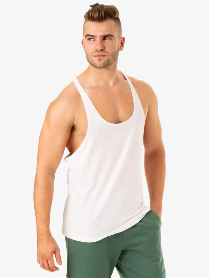 Tanks Mens Ryderwear Limitless Stringer TBack White