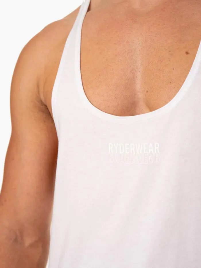 Tanks Mens Ryderwear Limitless Stringer TBack White