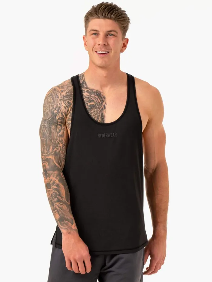 Tanks Mens Ryderwear Optimal Mesh TBack Black