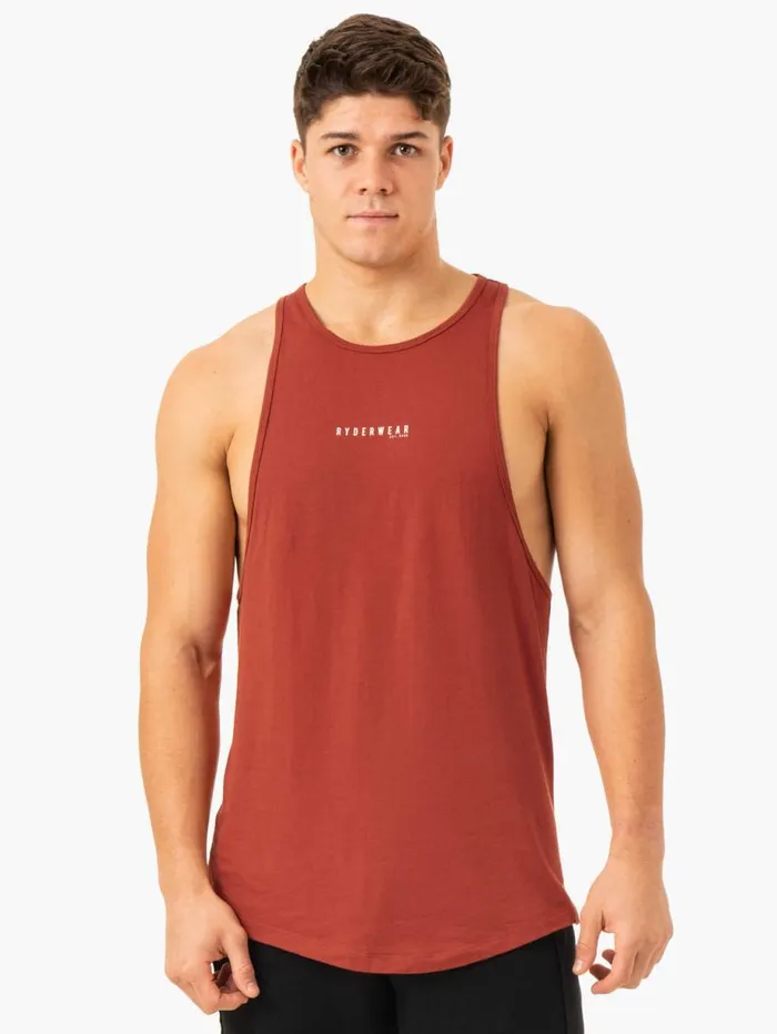 Tanks Mens Ryderwear Pursuit Baller Tank Red Clay