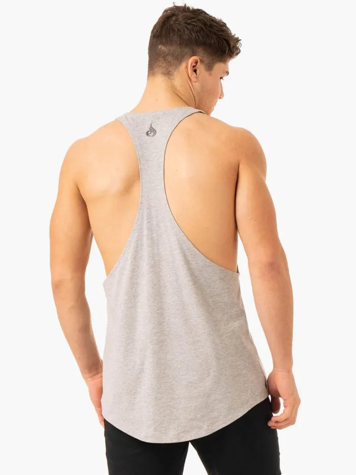 Tanks Mens Ryderwear Pursuit Stringer TBack Light Grey Marl