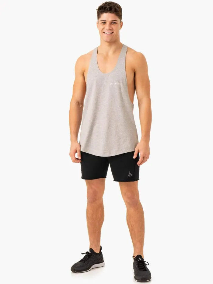 Tanks Mens Ryderwear Pursuit Stringer TBack Light Grey Marl