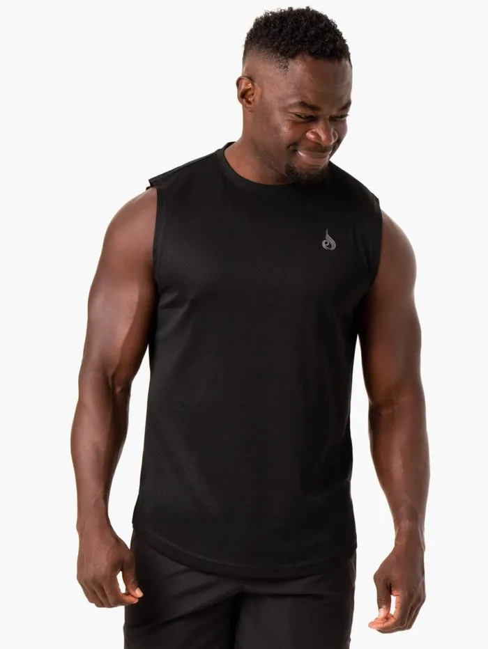 Tanks Mens Ryderwear Reflex Mesh Baller Tank Black
