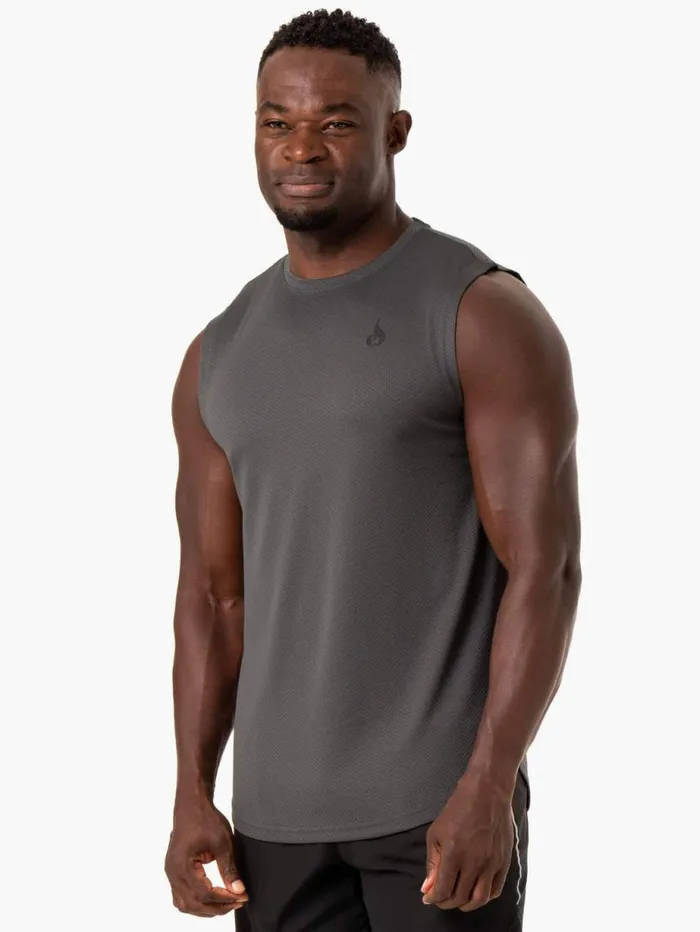 Tanks Mens Ryderwear Reflex Mesh Baller Tank Charcoal
