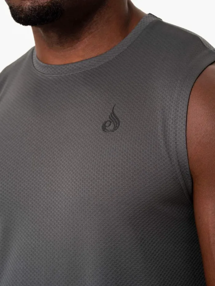 Tanks Mens Ryderwear Reflex Mesh Baller Tank Charcoal