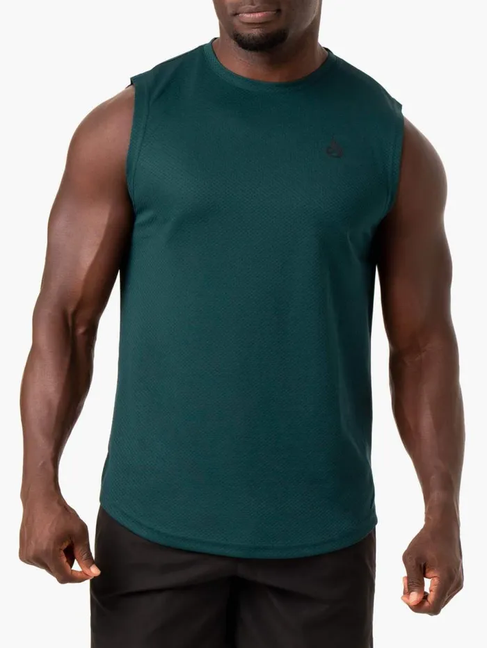 Tanks Mens Ryderwear Reflex Mesh Baller Tank Emerald