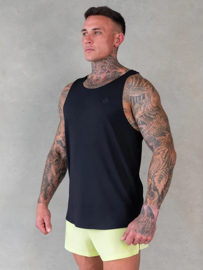 Tanks Mens Ryderwear Soft Tech Tank Black
