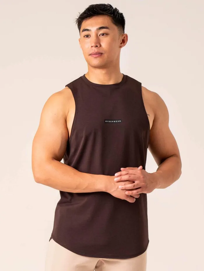 Tanks Mens Ryderwear Terrain Tank Dark Oak