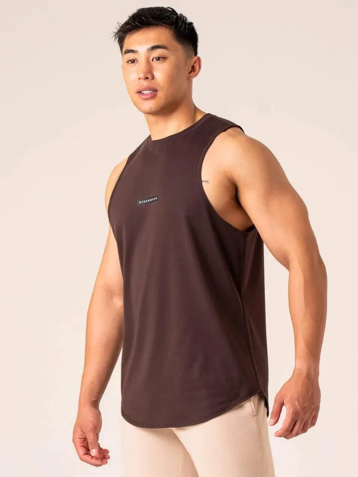 Tanks Mens Ryderwear Terrain Tank Dark Oak