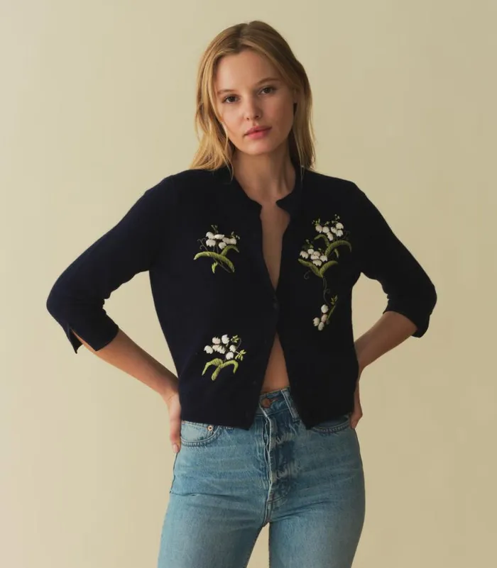 TERESA CARDIGAN Navy Shop DEN Knitwear