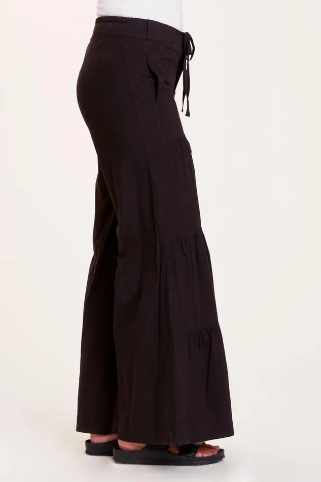 Terraced Wide Leg Pant Black Clothing XCVI Pants