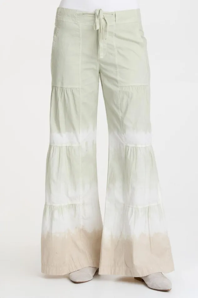 Terraced Wide Leg Pant Caravel Wash Meadow Clothing XCVI Pants