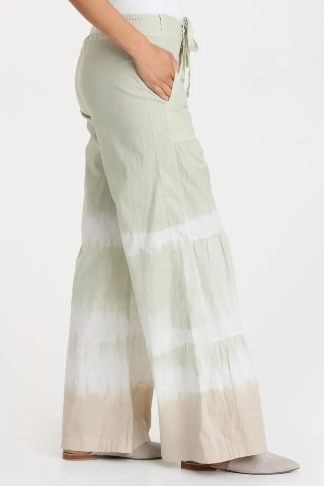 Terraced Wide Leg Pant Caravel Wash Meadow Clothing XCVI Pants