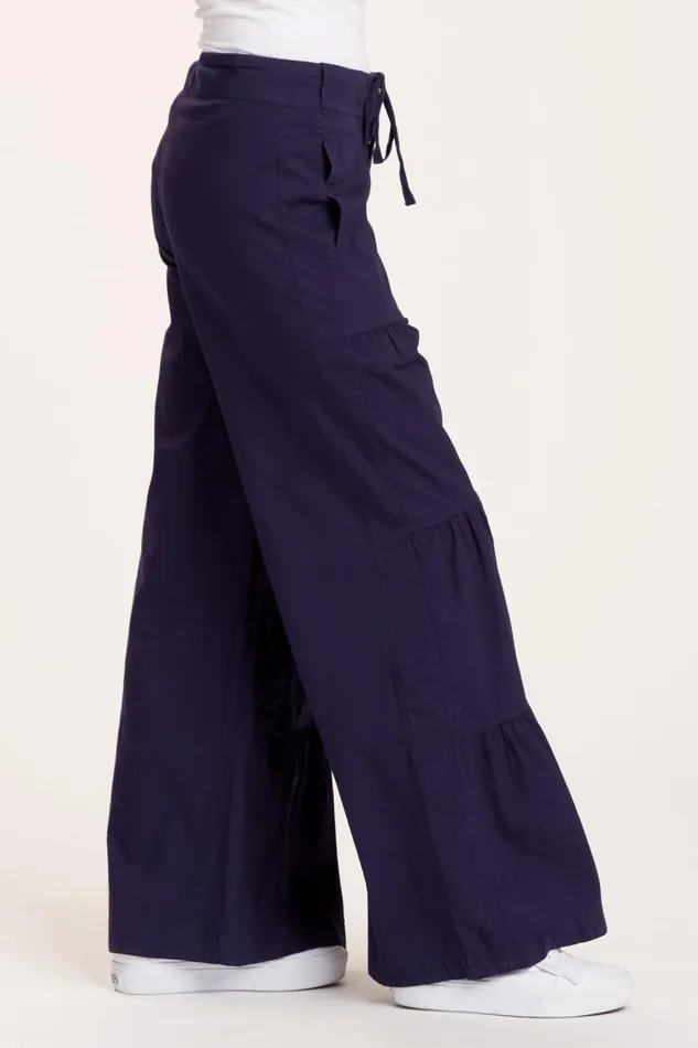 Terraced Wide Leg Pant Navy Clothing XCVI Pants