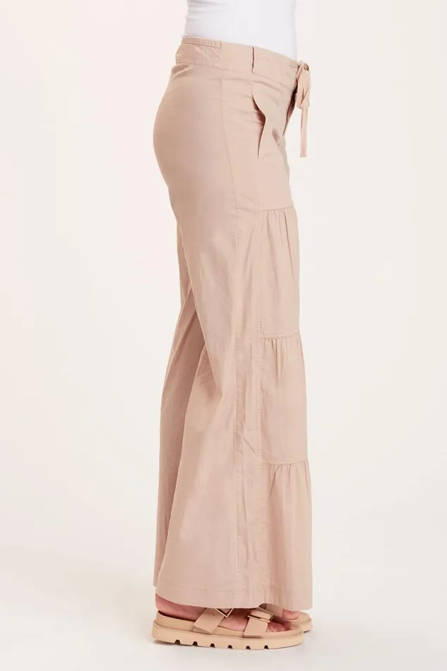 Terraced Wide Leg Pant Sand Clothing XCVI Pants