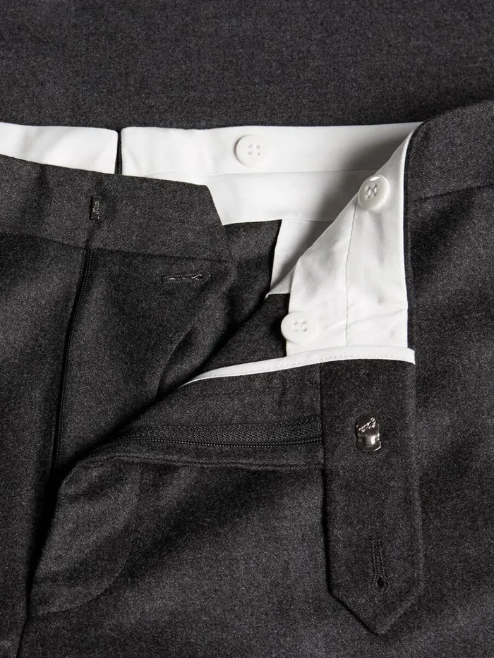 The Cashmere Shop Mens Paul Stuart Wool Flannel Charcoal Trouser Charcoal The Cashmere Shop Mens Paul Stuart Wool Flannel Charcoal Trouser Charcoal