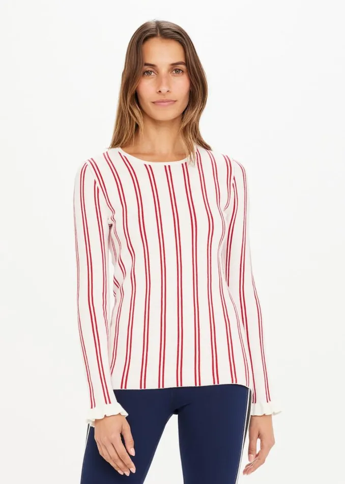 The Upside ALPINE CHRISSY KNIT TOP Stripe Shop Shirts and Tanks