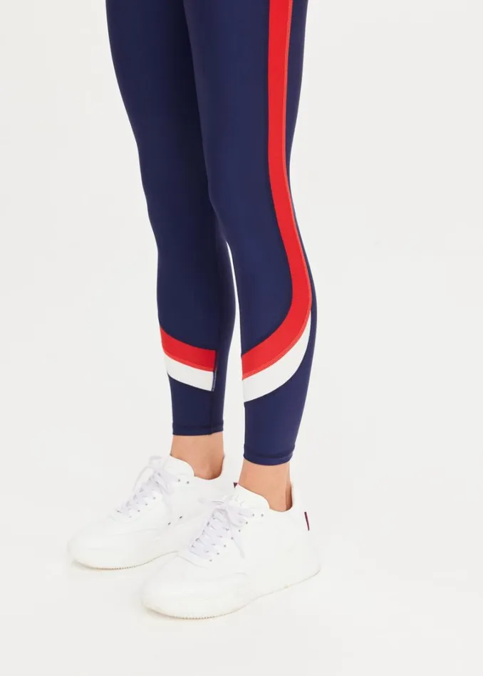 The Upside BALLPARK 25IN HIGH MIDI PANT Navy Shop Leggings The Upside BALLPARK 25IN HIGH MIDI PANT Navy Shop Leggings