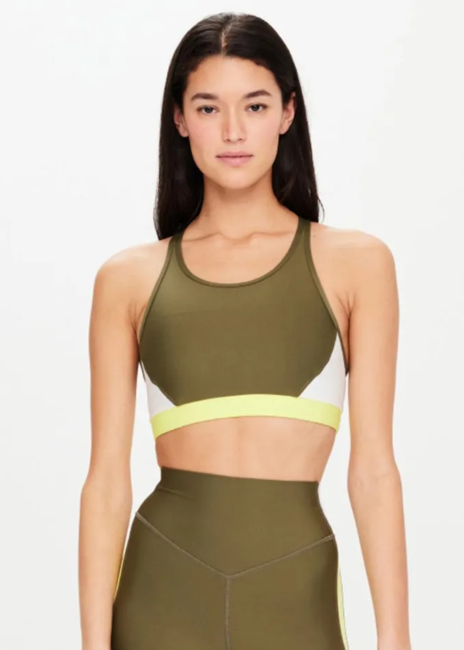 The Upside BEAT LINDA BRA Olive Shop Sports Bras The Upside BEAT LINDA BRA Olive Shop Sports Bras
