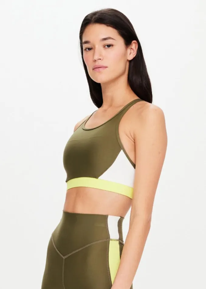 The Upside BEAT LINDA BRA Olive Shop Sports Bras The Upside BEAT LINDA BRA Olive Shop Sports Bras