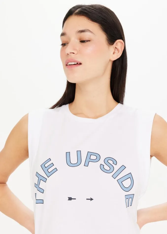 The Upside CROPPED MUSCLE TANK White Shop Shirts and Tanks The Upside CROPPED MUSCLE TANK White Shop Shirts and Tanks