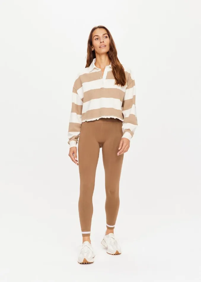 The Upside DUKE CROP POLO Stripe Shop Shirts and Tanks The Upside DUKE CROP POLO Stripe Shop Shirts and Tanks