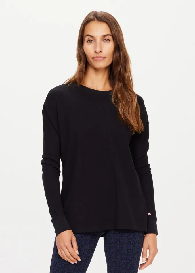 The Upside EVIE LONG SLEEVE Black Shop Shirts and Tanks