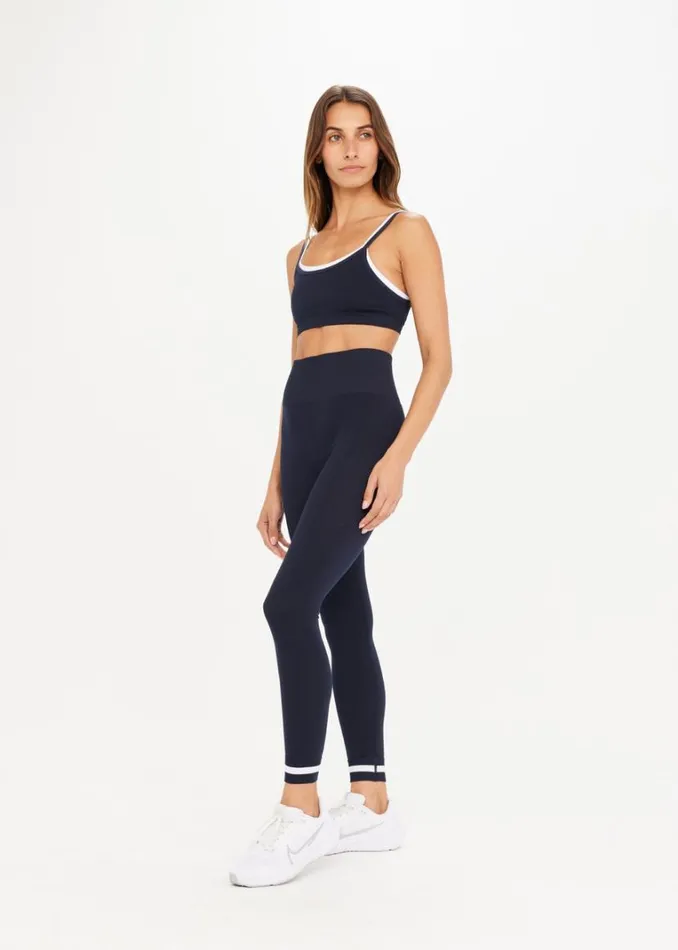 The Upside FORM SEAMLESS 25IN MIDI PANT Navy Shop Leggings The Upside FORM SEAMLESS 25IN MIDI PANT Navy Shop Leggings