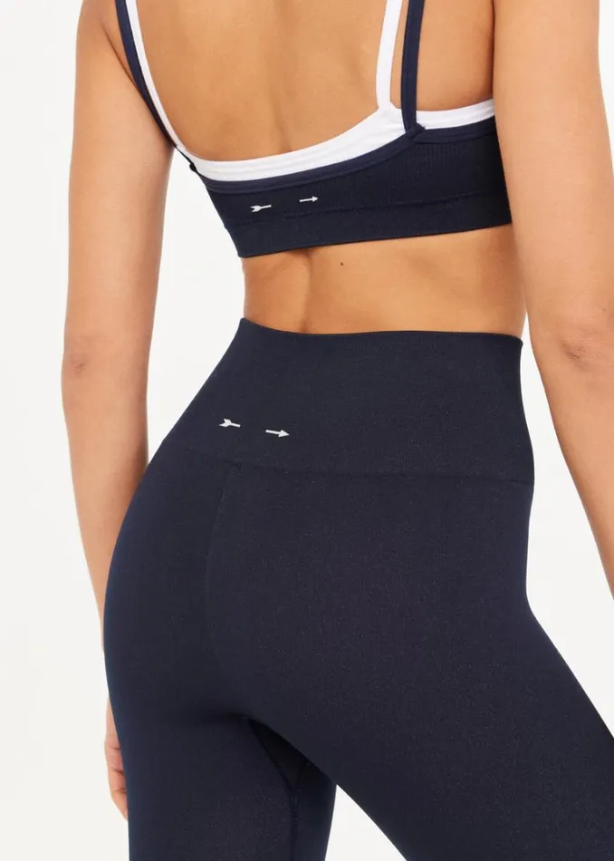 The Upside FORM SEAMLESS 25IN MIDI PANT Navy Shop Leggings The Upside FORM SEAMLESS 25IN MIDI PANT Navy Shop Leggings
