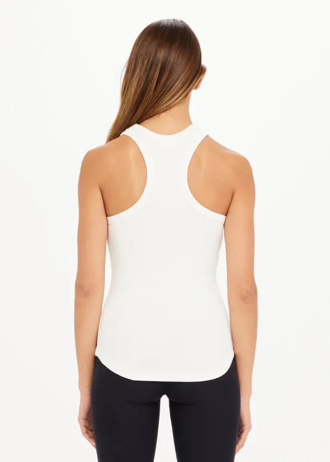 The Upside FRANKIE RIB TANK White Shop Shirts and Tanks