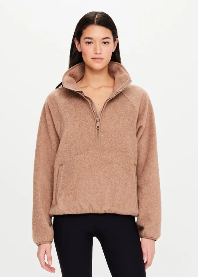 The Upside HARLOW PULLOVER Mocha Shop Jackets and Coats The Upside HARLOW PULLOVER Mocha Shop Jackets and Coats
