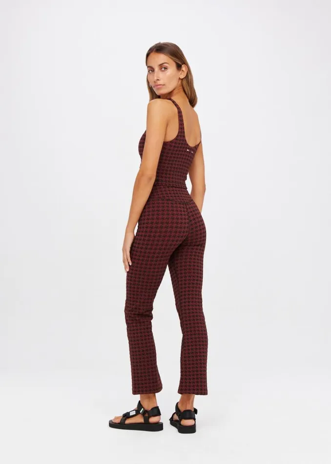 The Upside HOUNDSTOOTH TESS CROP Chocolate Shop Sports Bras The Upside HOUNDSTOOTH TESS CROP Chocolate Shop Sports Bras